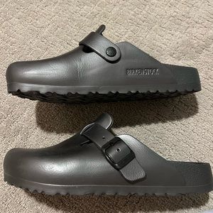 Plastic Birkenstock Clogs Grey